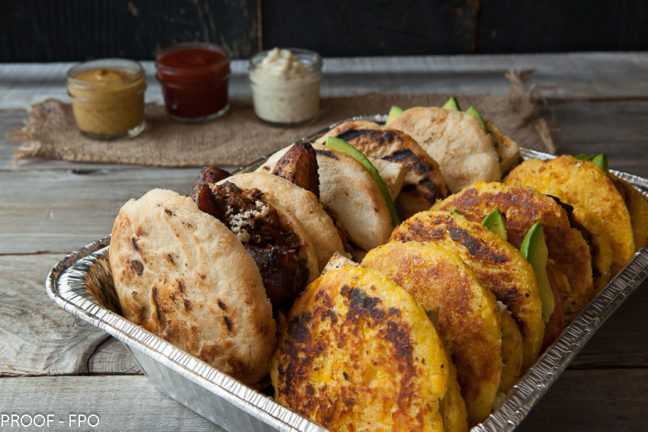 Arepa tray and Cachapa tray